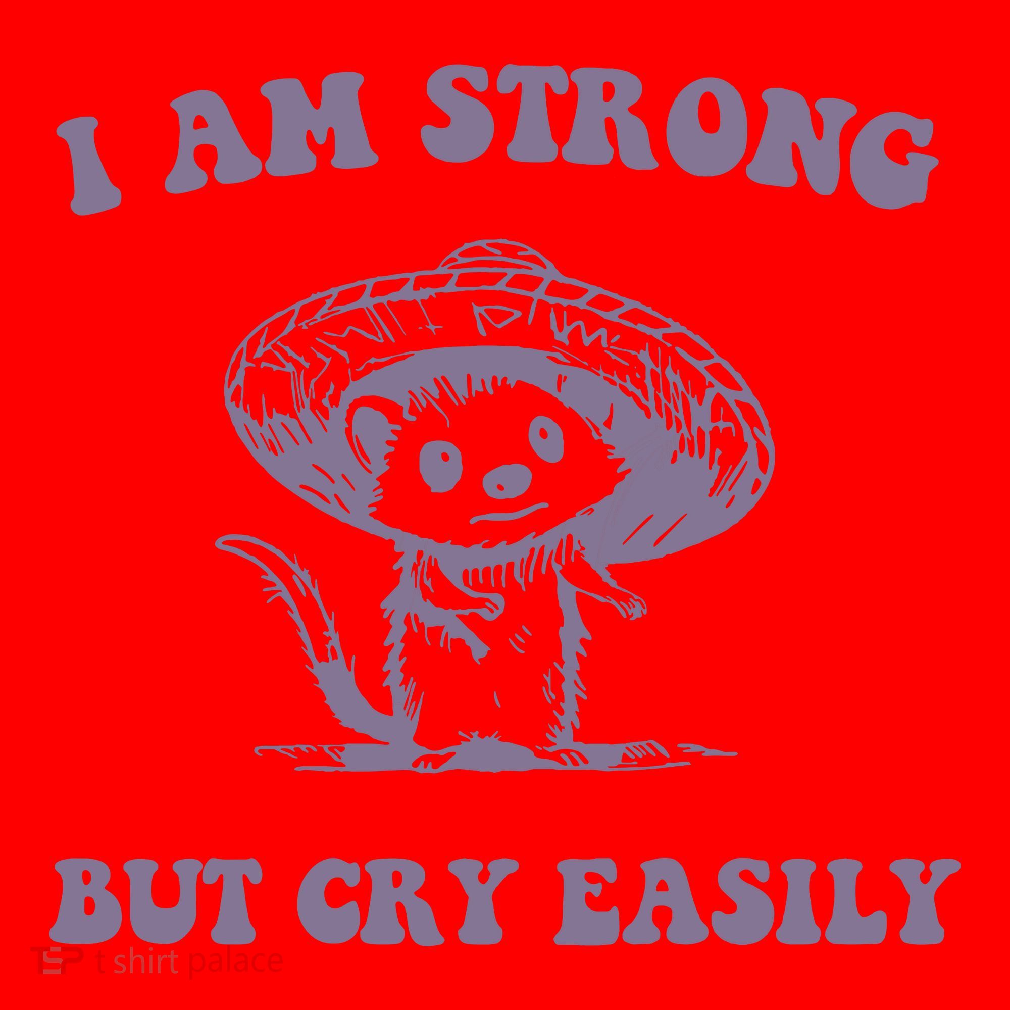 I Am Strong But Cry Easily Retro Santa Hat