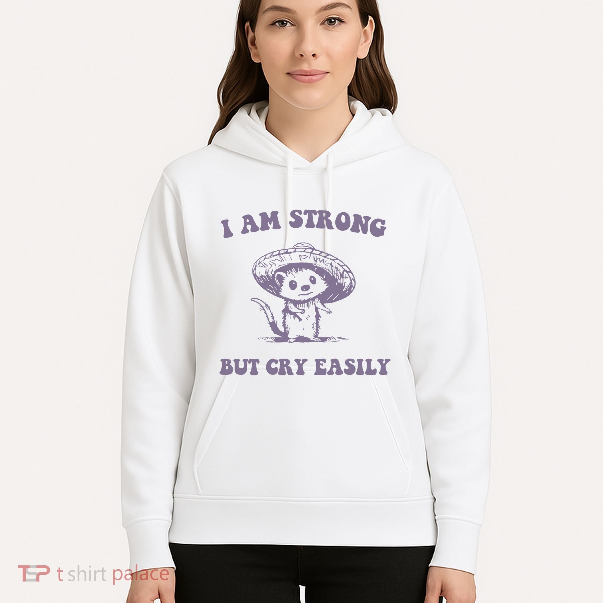 I Am Strong But Cry Easily Retro Hoodie