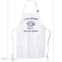 I Am Strong But Cry Easily Retro Apron thumb 0