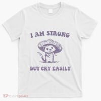 I Am Strong But Cry Easily Retro T-Shirt thumb 0