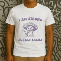 I Am Strong But Cry Easily Retro T-Shirt thumb 3