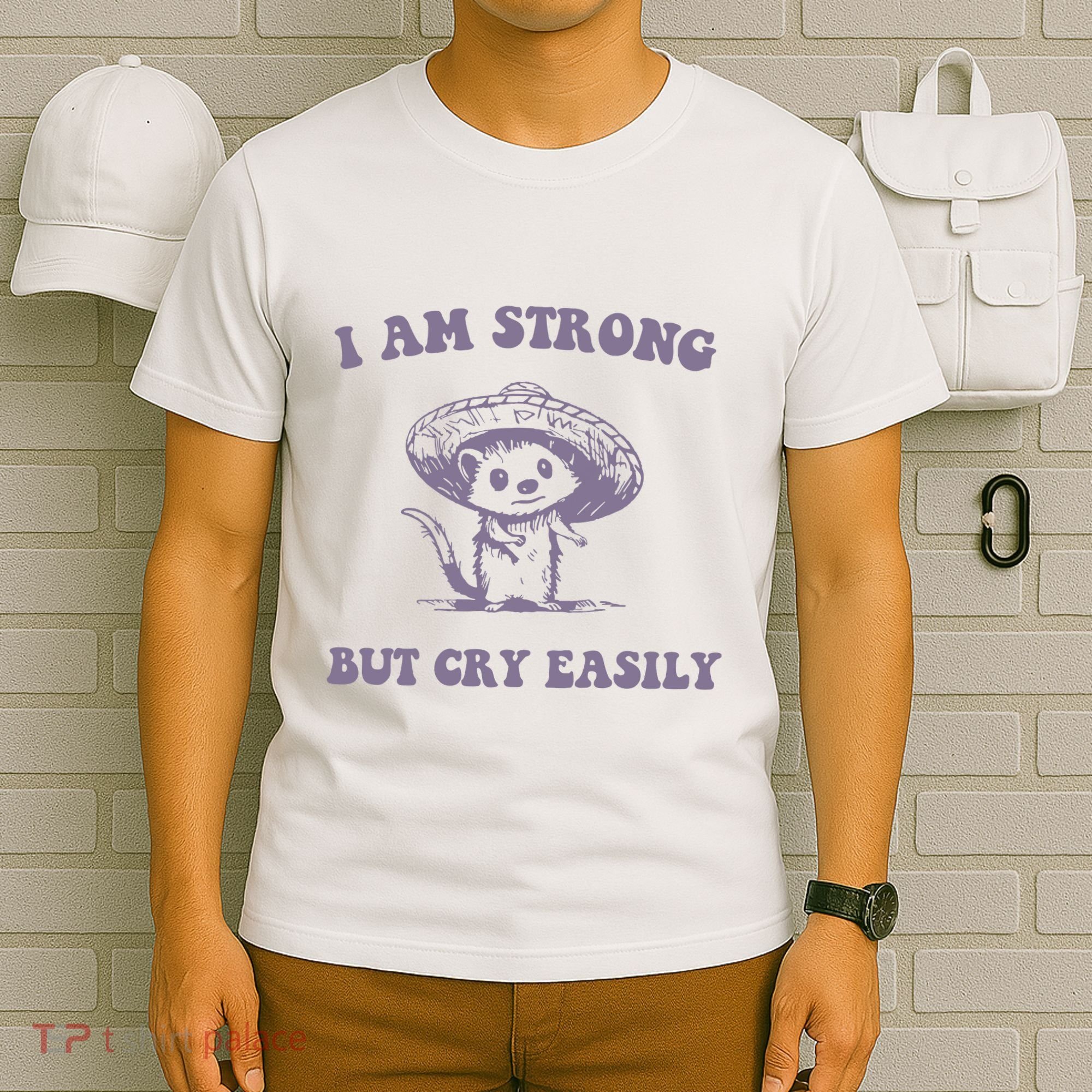 I Am Strong But Cry Easily Retro T-Shirt