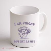 I Am Strong But Cry Easily Retro Coffee Mug thumb 1