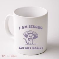 I Am Strong But Cry Easily Retro Coffee Mug thumb 0