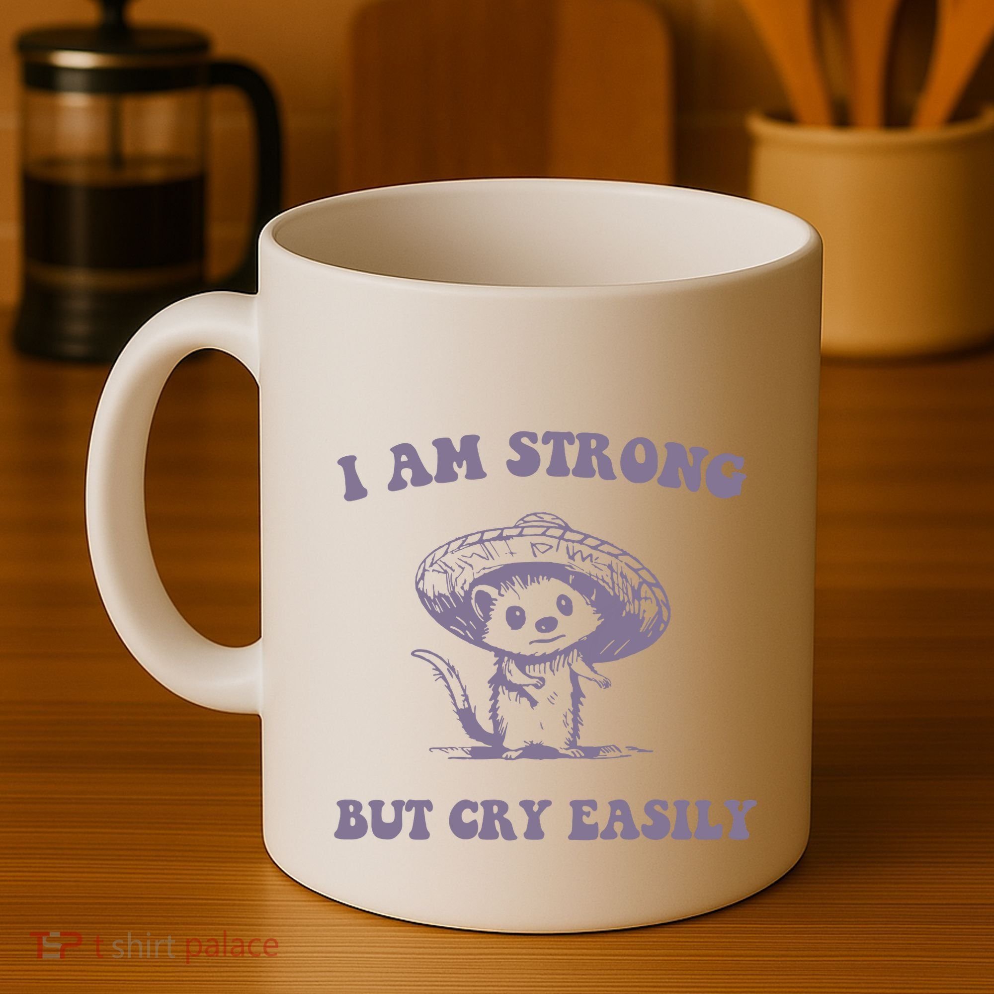 I Am Strong But Cry Easily Retro Coffee Mug