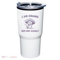 I Am Strong But Cry Easily Retro Tumbler thumb 0