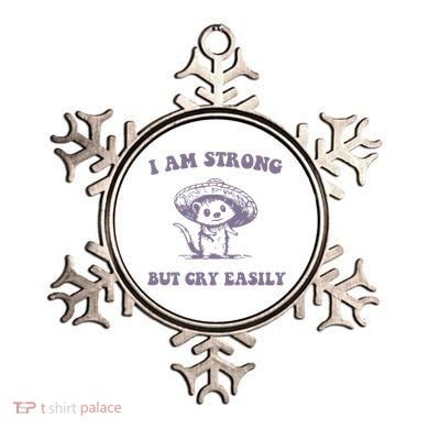 I Am Strong But Cry Easily Retro Ornament