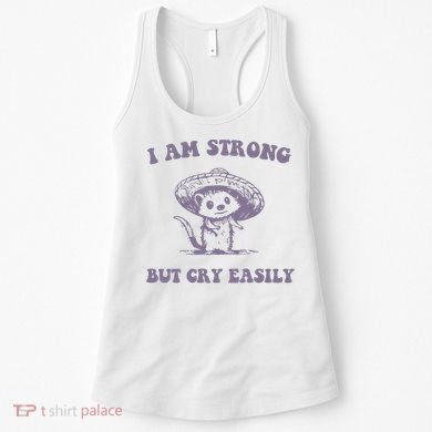 I Am Strong But Cry Easily Retro Women's Tank Top
