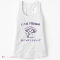 I Am Strong But Cry Easily Retro Women's Tank Top thumb 0