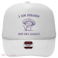 I Am Strong But Cry Easily Retro Hat thumb 0