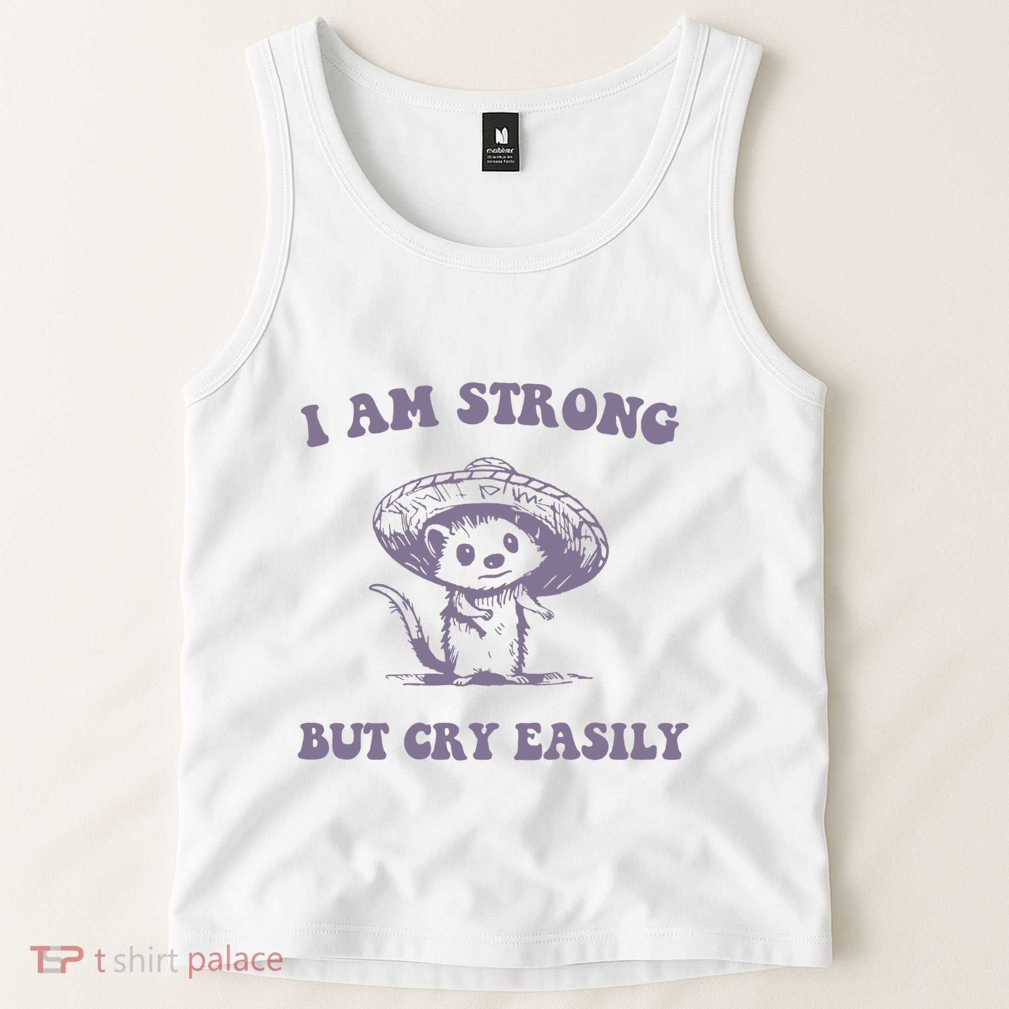 I Am Strong But Cry Easily Retro Tank Top