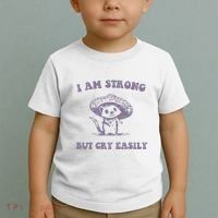 I Am Strong But Cry Easily Retro Toddler T-Shirt thumb 2