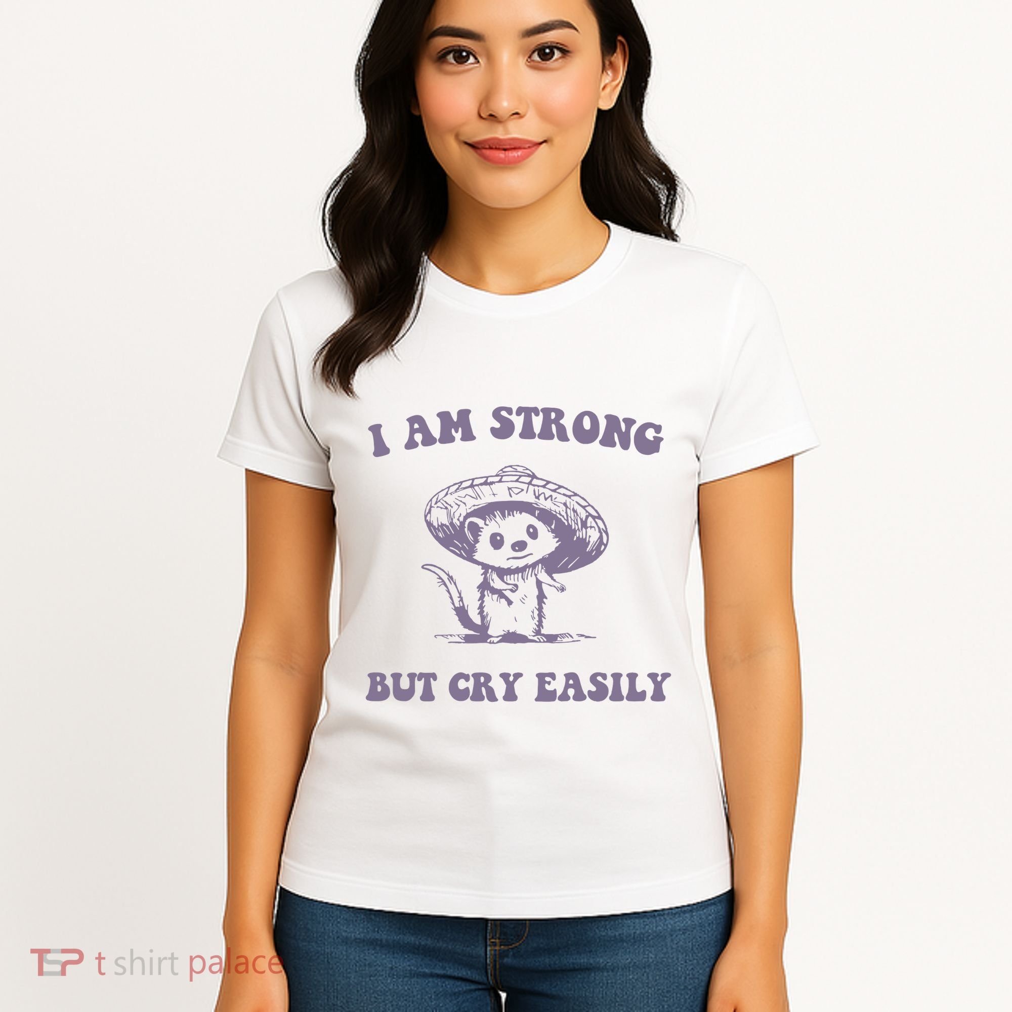 I Am Strong But Cry Easily Retro Women's T-Shirt