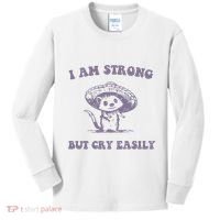 I Am Strong But Cry Easily Retro Kids Long Sleeve Shirt thumb 0