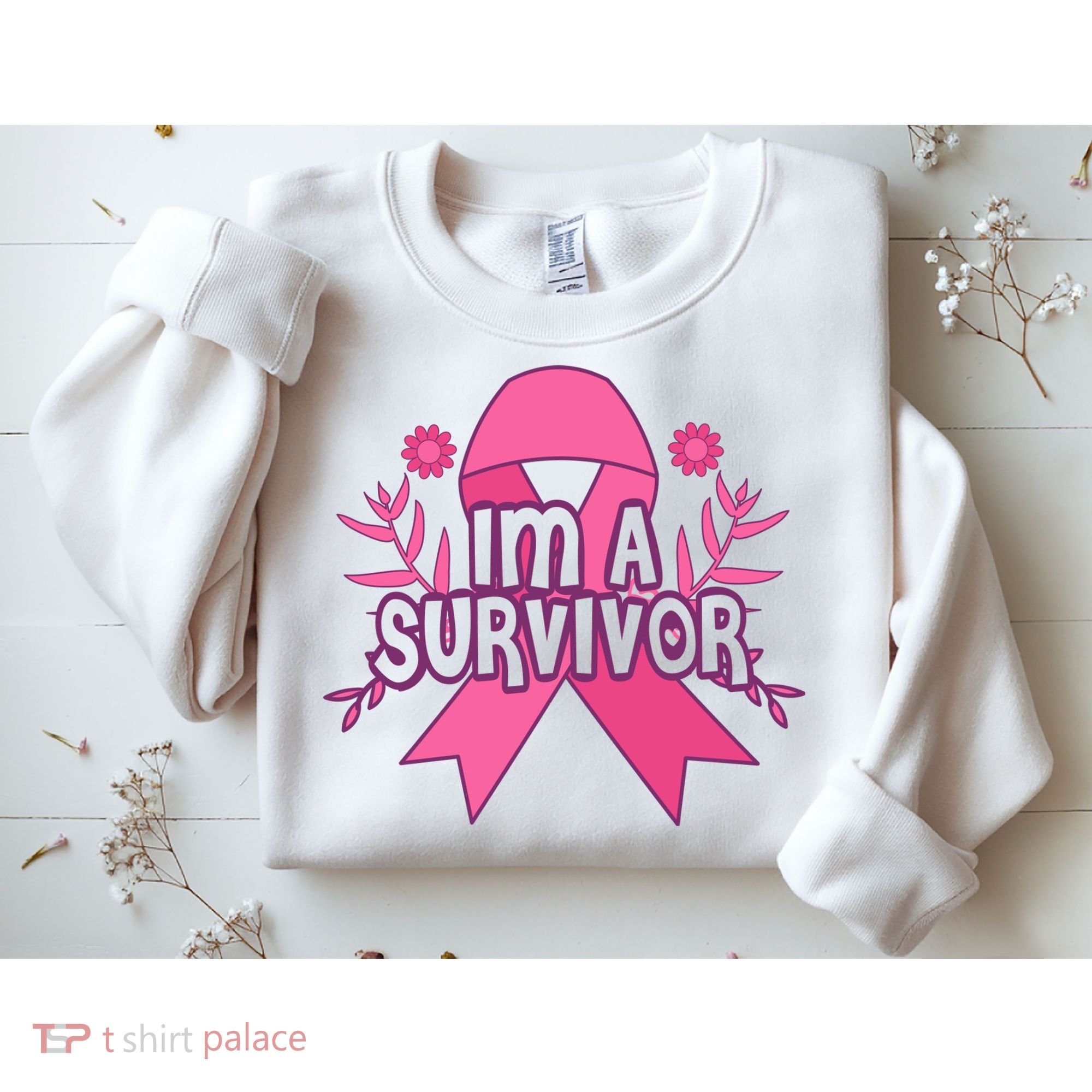 Im A Survivor Breast Cancer Awareness Ribbon Sweatshirt