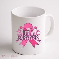 Im A Survivor Breast Cancer Awareness Ribbon Coffee Mug thumb 1