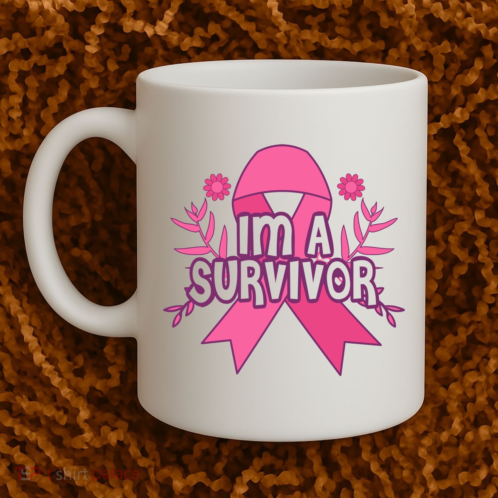 Im A Survivor Breast Cancer Awareness Ribbon Coffee Mug