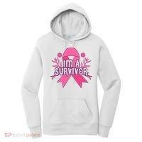 Im A Survivor Breast Cancer Awareness Ribbon Women's Hoodie thumb 0