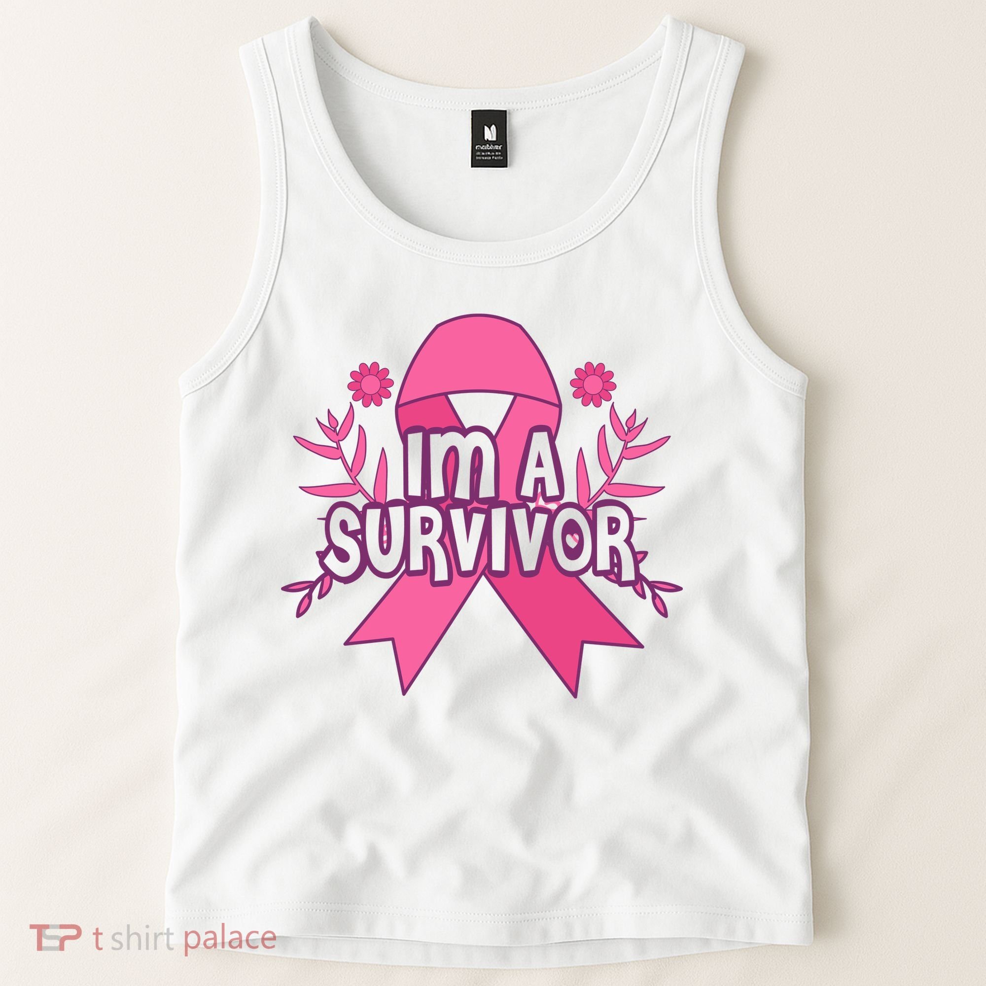 Im A Survivor Breast Cancer Awareness Ribbon Tank Top