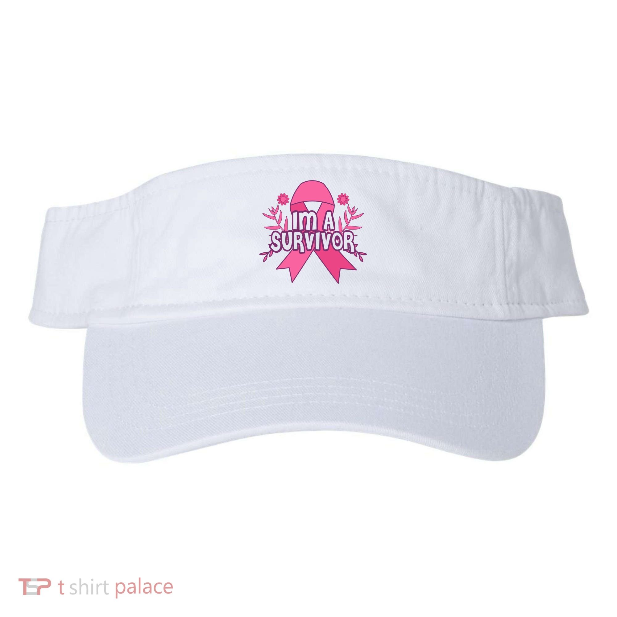 Im A Survivor Breast Cancer Awareness Ribbon Visor