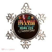 It's A Smile It's A Kiss It's A Sip Of Wine It's Summertime Ornament thumb 0