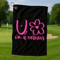 Im A Survivor Breast Cancer Awareness Month Golf Towel thumb 1