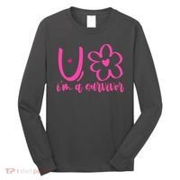 Im A Survivor Breast Cancer Awareness Month Long Sleeve Shirt thumb 0