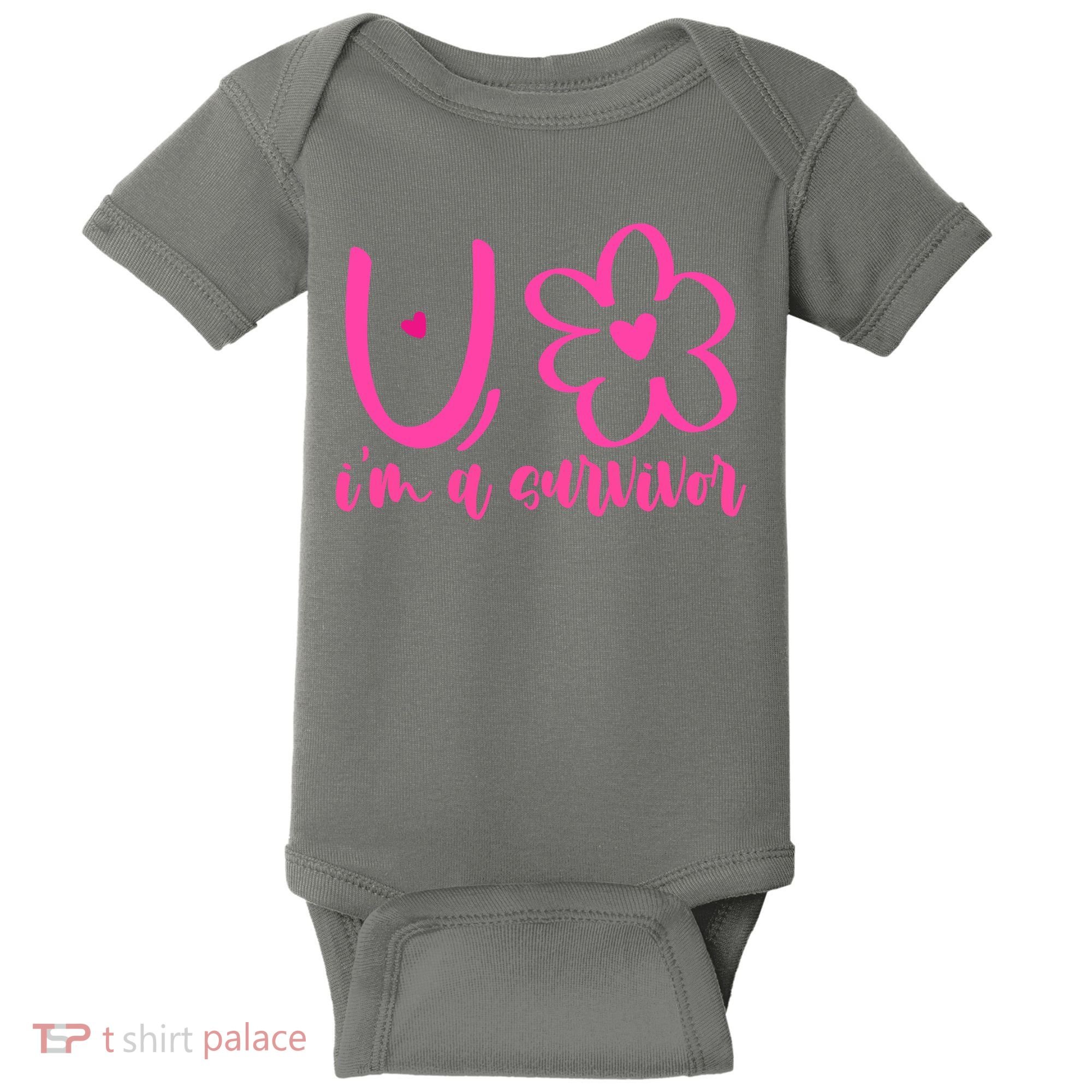 Im A Survivor Breast Cancer Awareness Month Baby Bodysuit