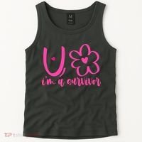 Im A Survivor Breast Cancer Awareness Month Tank Top thumb 2