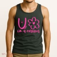 Im A Survivor Breast Cancer Awareness Month Tank Top thumb 3