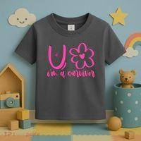 Im A Survivor Breast Cancer Awareness Month Toddler T-Shirt thumb 3