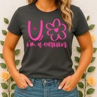 Im A Survivor Breast Cancer Awareness Month Women's T-Shirt thumb 2