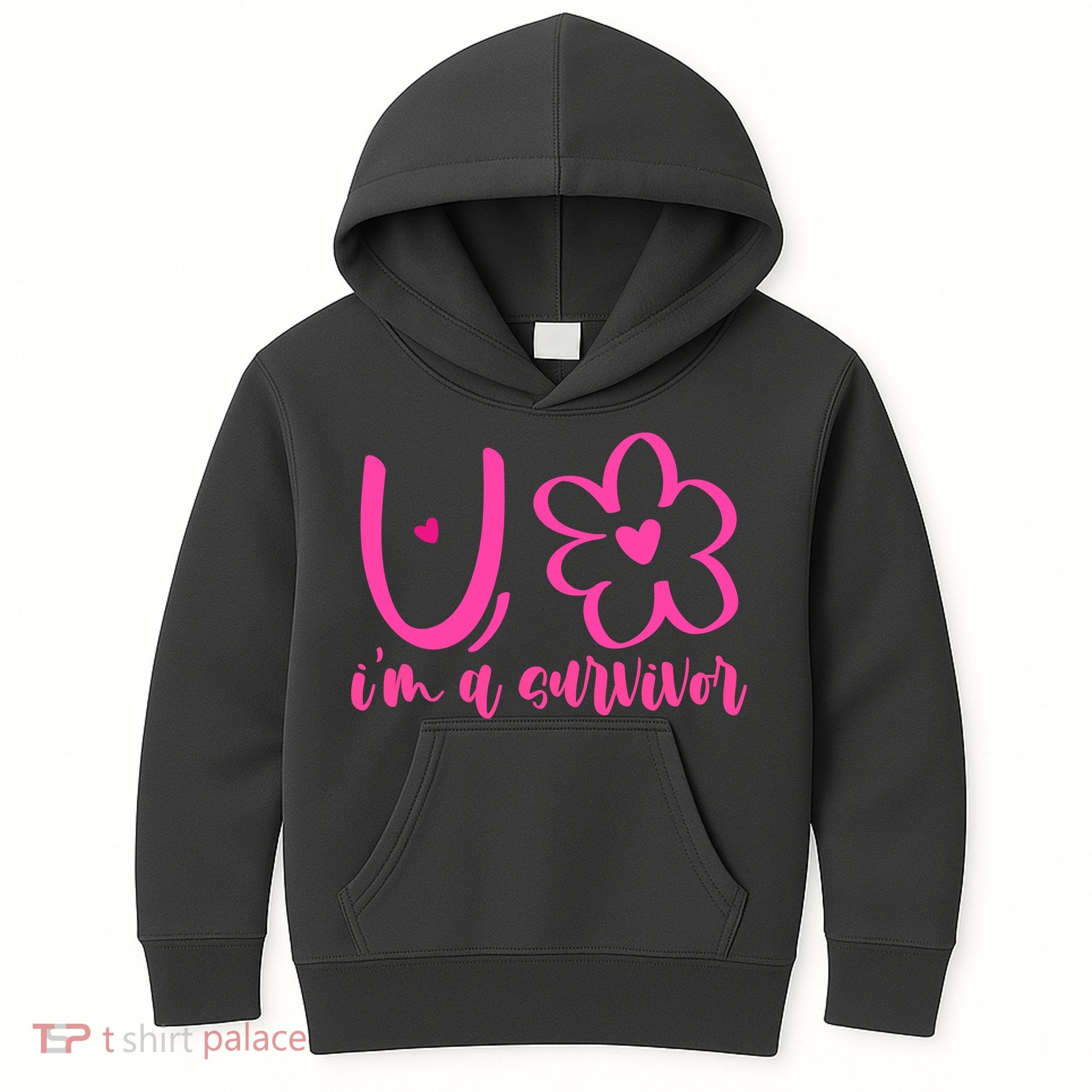 Im A Survivor Breast Cancer Awareness Month Kids Hoodie