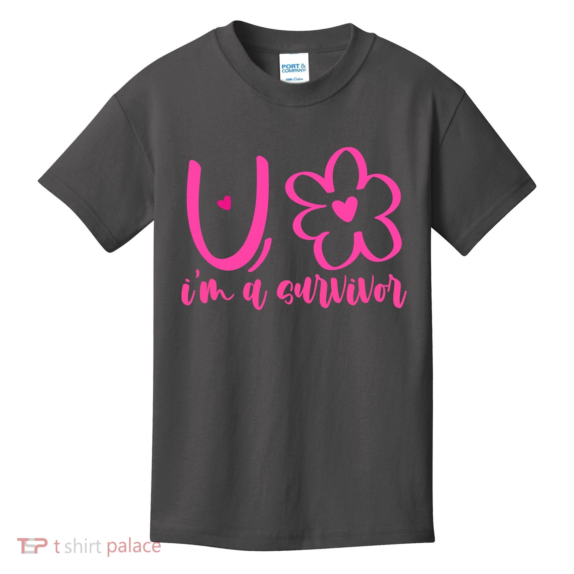 Im A Survivor Breast Cancer Awareness Month Kids T-Shirt