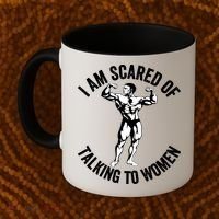 I Am Scared Of Talking To Women Coffee Mug thumb 2