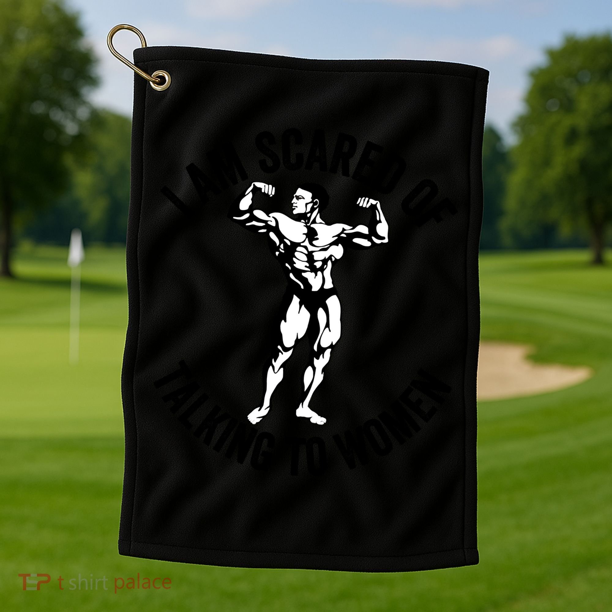 I Am Scared Of Talking To Women Golf Towel
