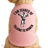 I Am Scared Of Talking To Women Doggie Tank thumb 0