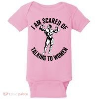 I Am Scared Of Talking To Women Baby Bodysuit thumb 0