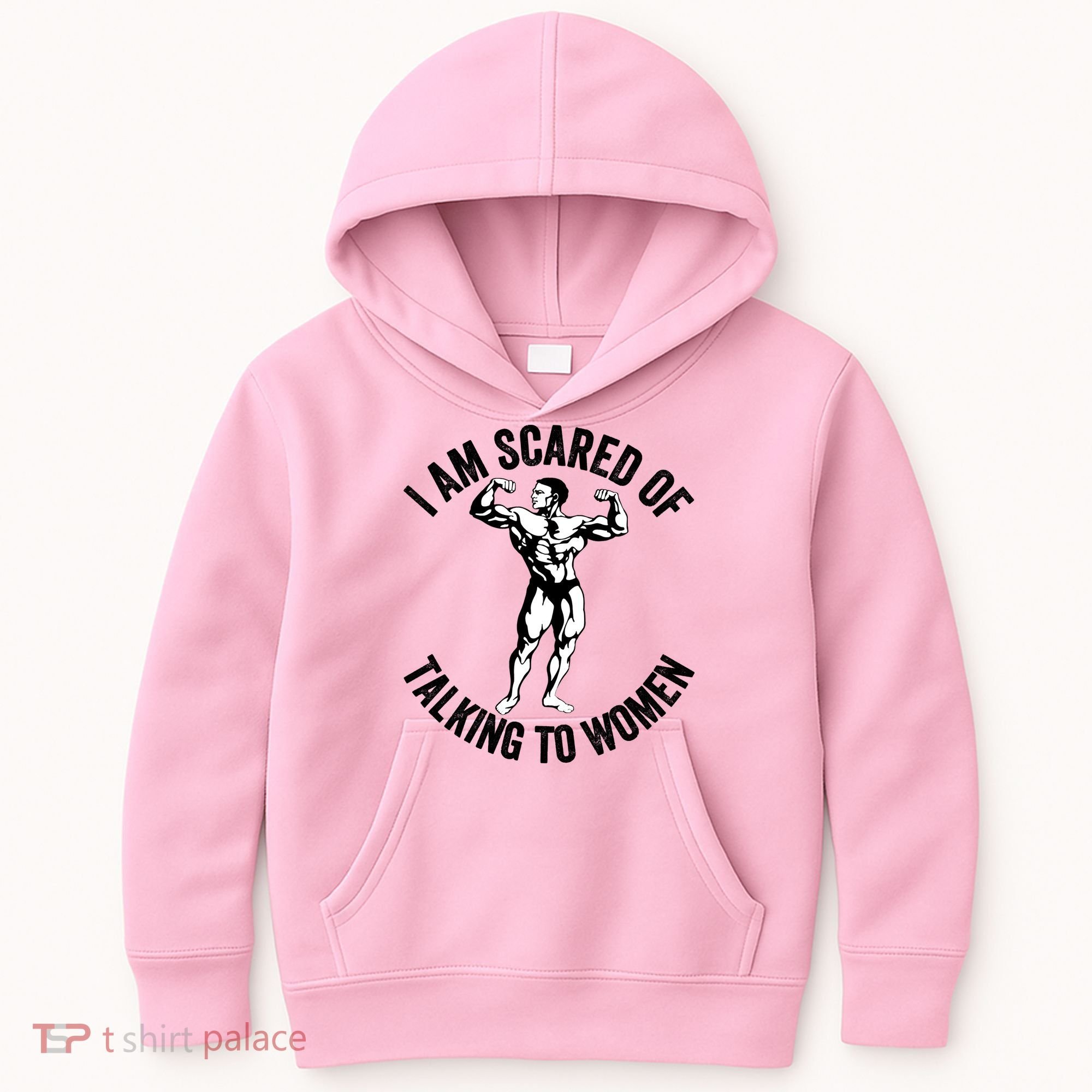I Am Scared Of Talking To Women Kids Hoodie