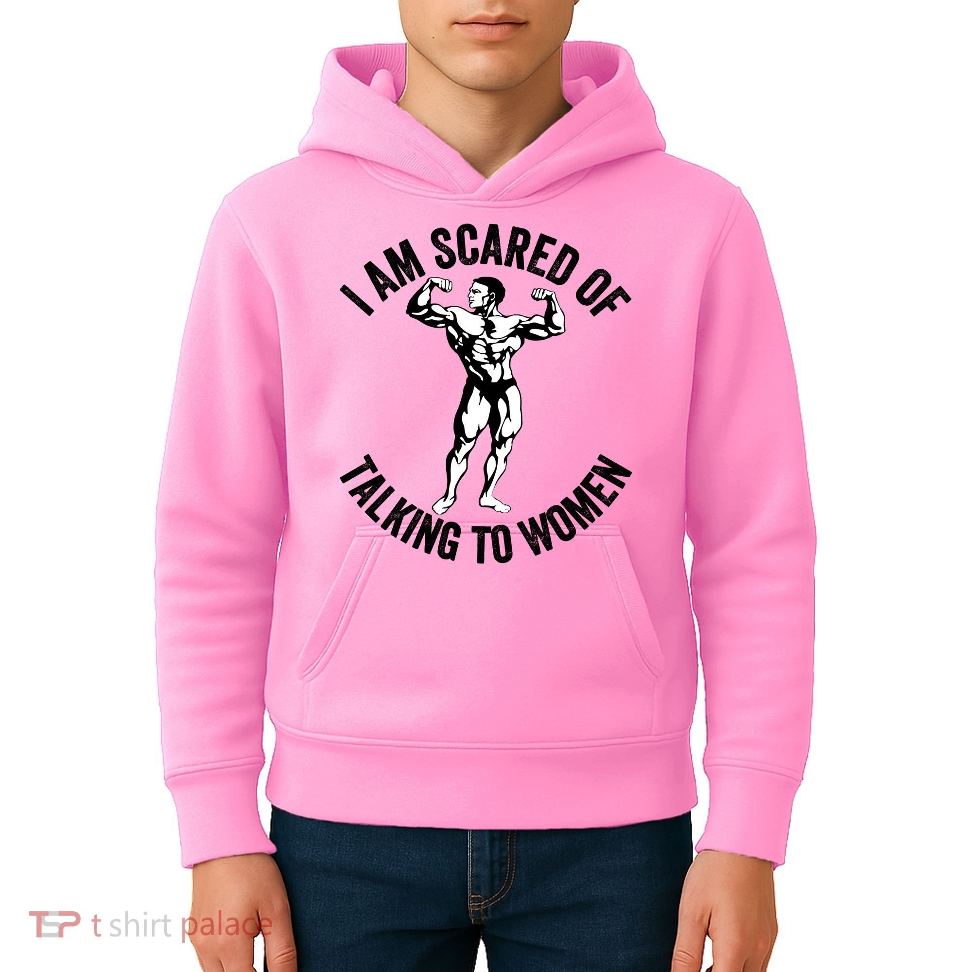 I Am Scared Of Talking To Women Kids Hoodie
