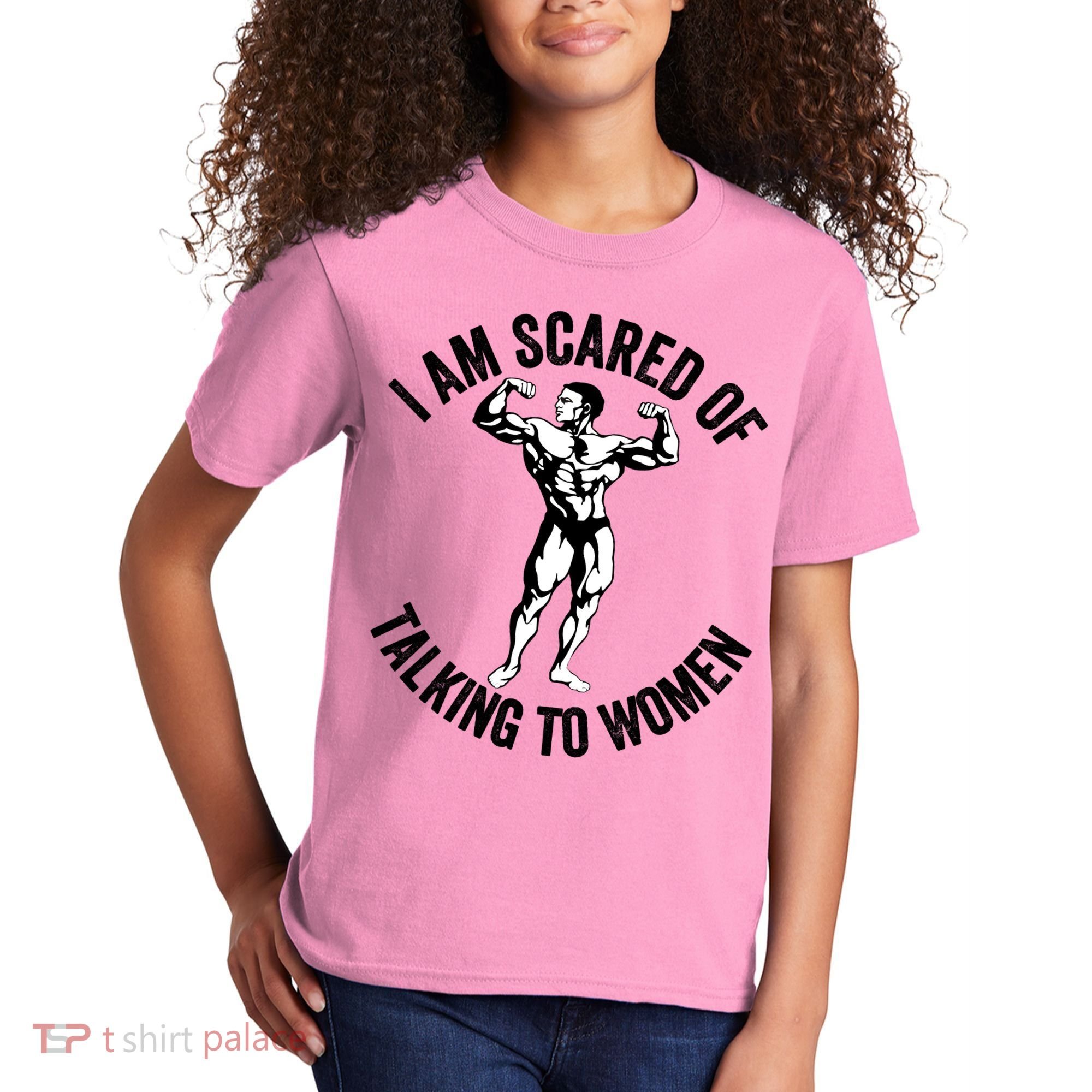 I Am Scared Of Talking To Women Kids T-Shirt