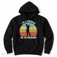 I'm A Swinger On The Weekends Sexual Innuendo Funny Golf Hoodie thumb 0