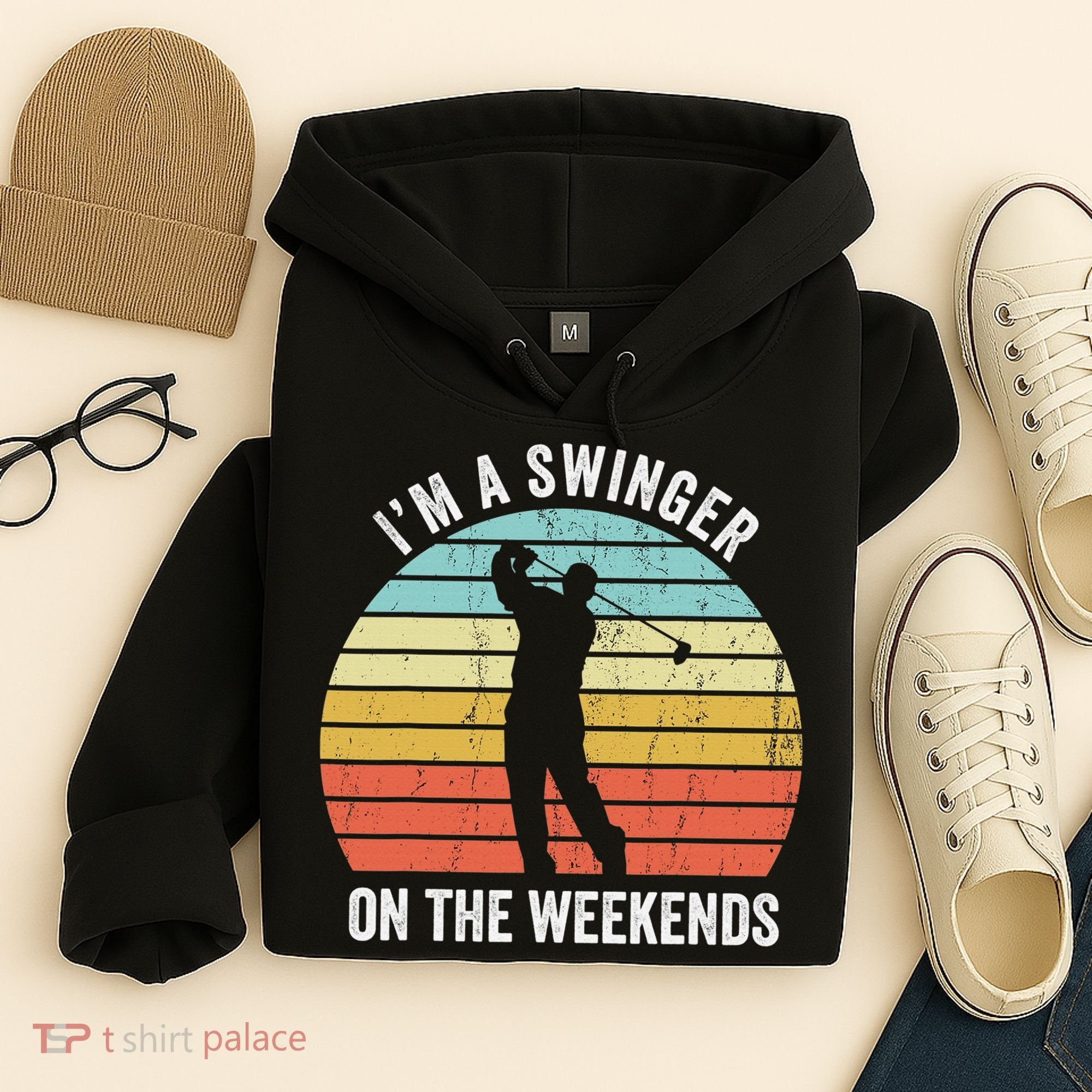 I'm A Swinger On The Weekends Sexual Innuendo Funny Golf Hoodie