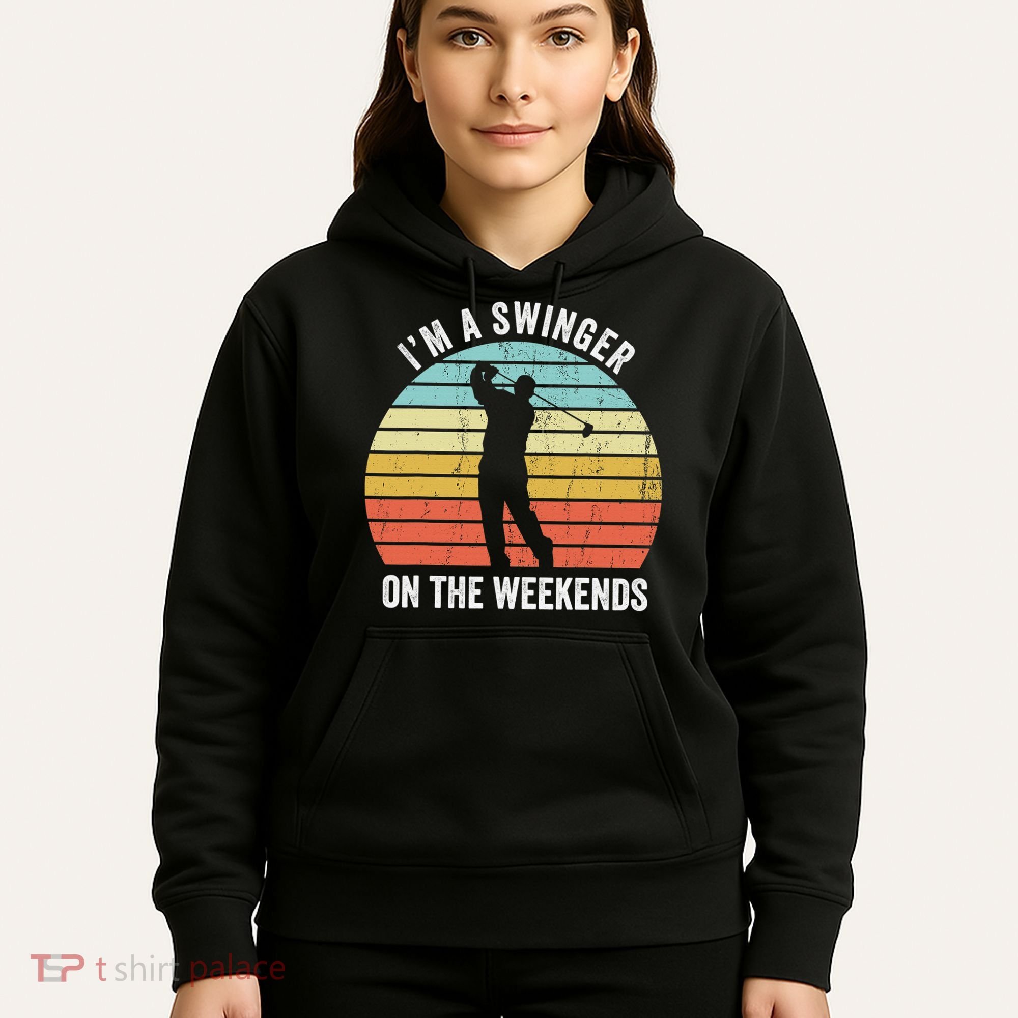 I'm A Swinger On The Weekends Sexual Innuendo Funny Golf Hoodie