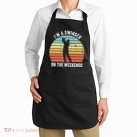 I'm A Swinger On The Weekends Sexual Innuendo Funny Golf Apron thumb 2