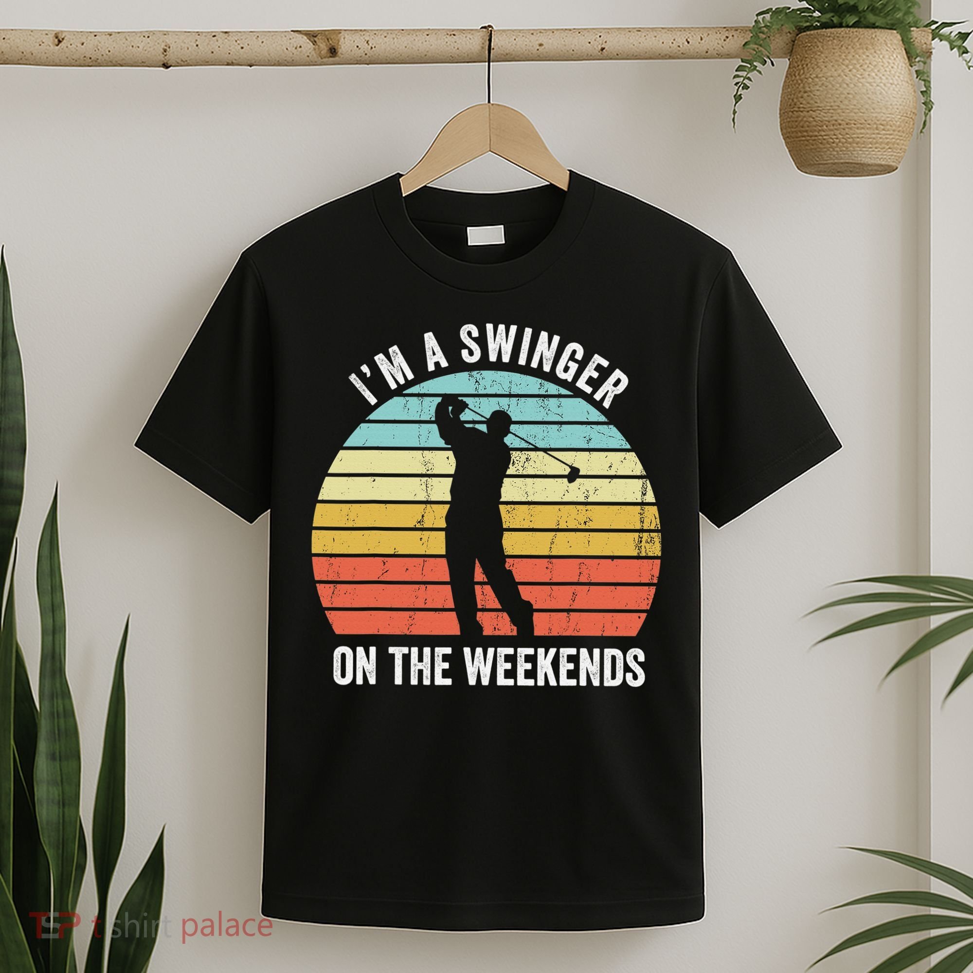 I'm A Swinger On The Weekends Sexual Innuendo Funny Golf T-Shirt