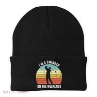 I'm A Swinger On The Weekends Sexual Innuendo Funny Golf Beanie thumb 0