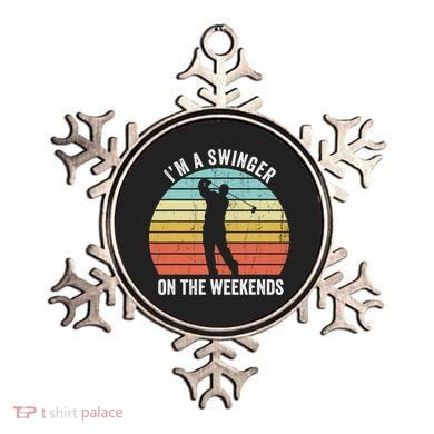 I'm A Swinger On The Weekends Sexual Innuendo Funny Golf Ornament