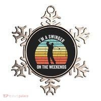 I'm A Swinger On The Weekends Sexual Innuendo Funny Golf Ornament thumb 0