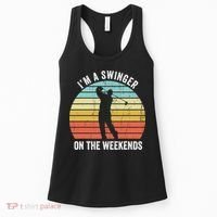 I'm A Swinger On The Weekends Sexual Innuendo Funny Golf Women's Tank Top thumb 0